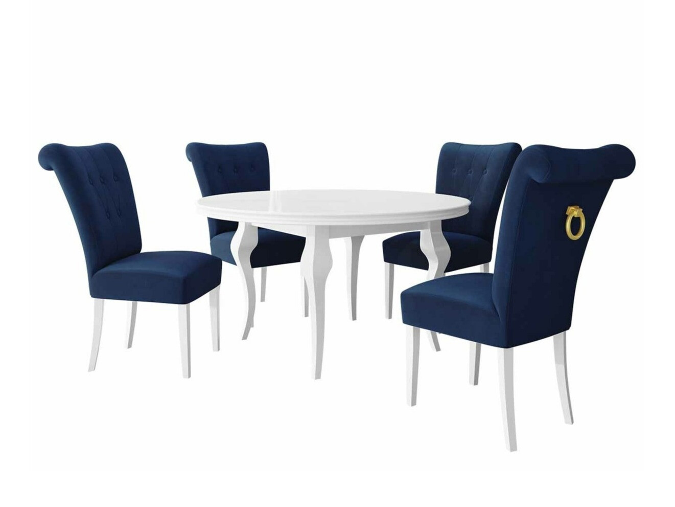 Eetkamerset Racine 143 (Wit + Magic Velvet 2216)