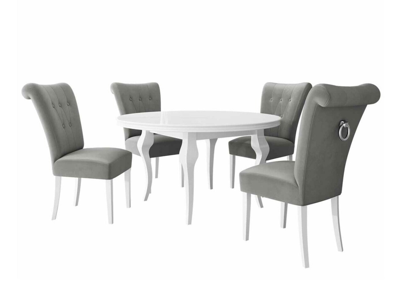 Eetkamerset Racine 143 (Wit + Magic Velvet 2217)