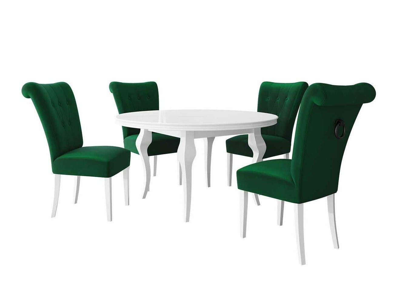 Eetkamerset Racine 143 (Wit + Magic Velvet 2225)