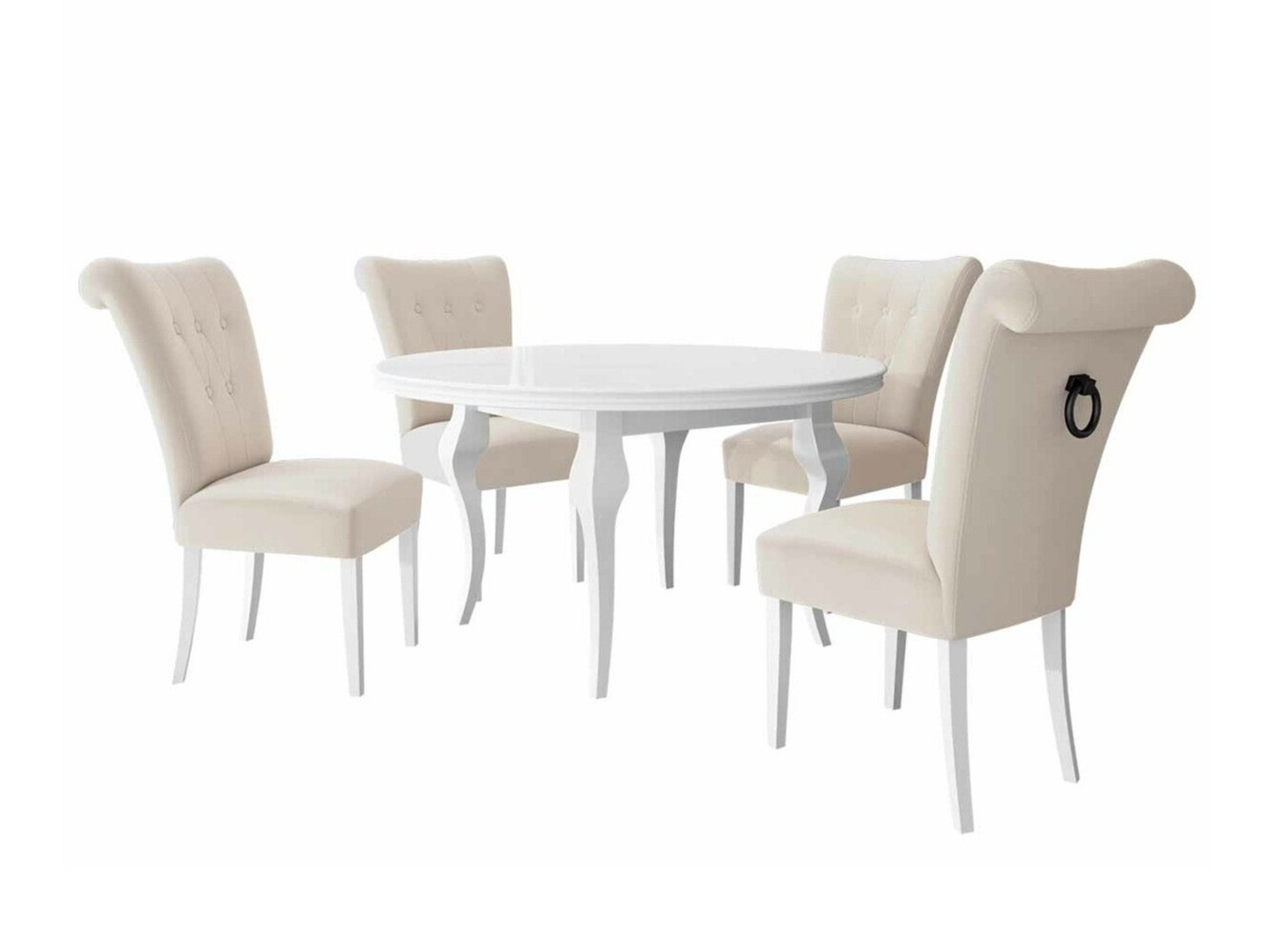 Eetkamerset Racine 143 (Wit + Magic Velvet 2250)