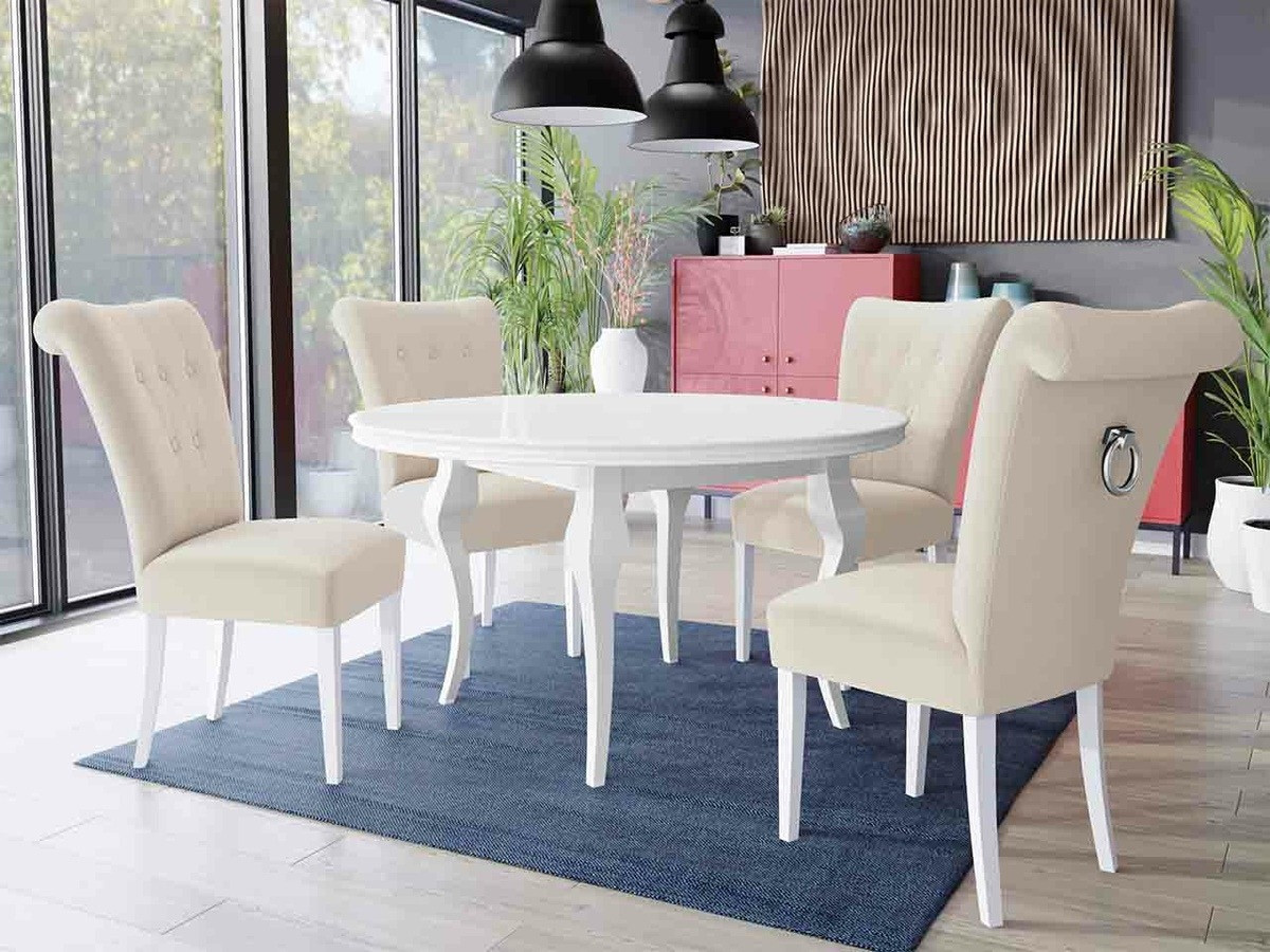 Eetkamerset Racine 143 (Wit + Magic Velvet 2250)