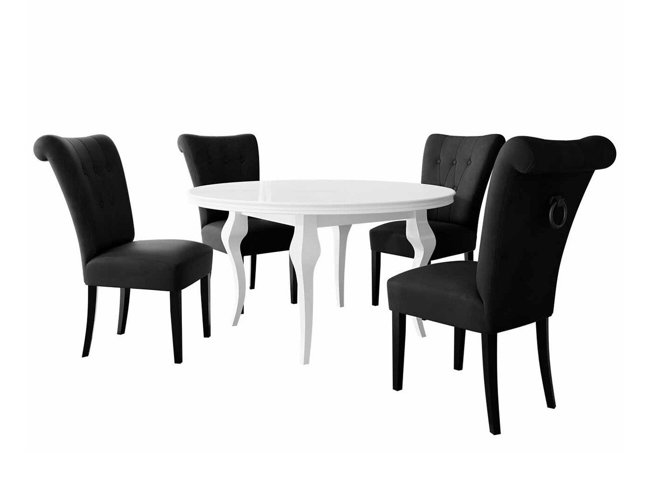 Eetkamerset Racine 143 (Zwart)