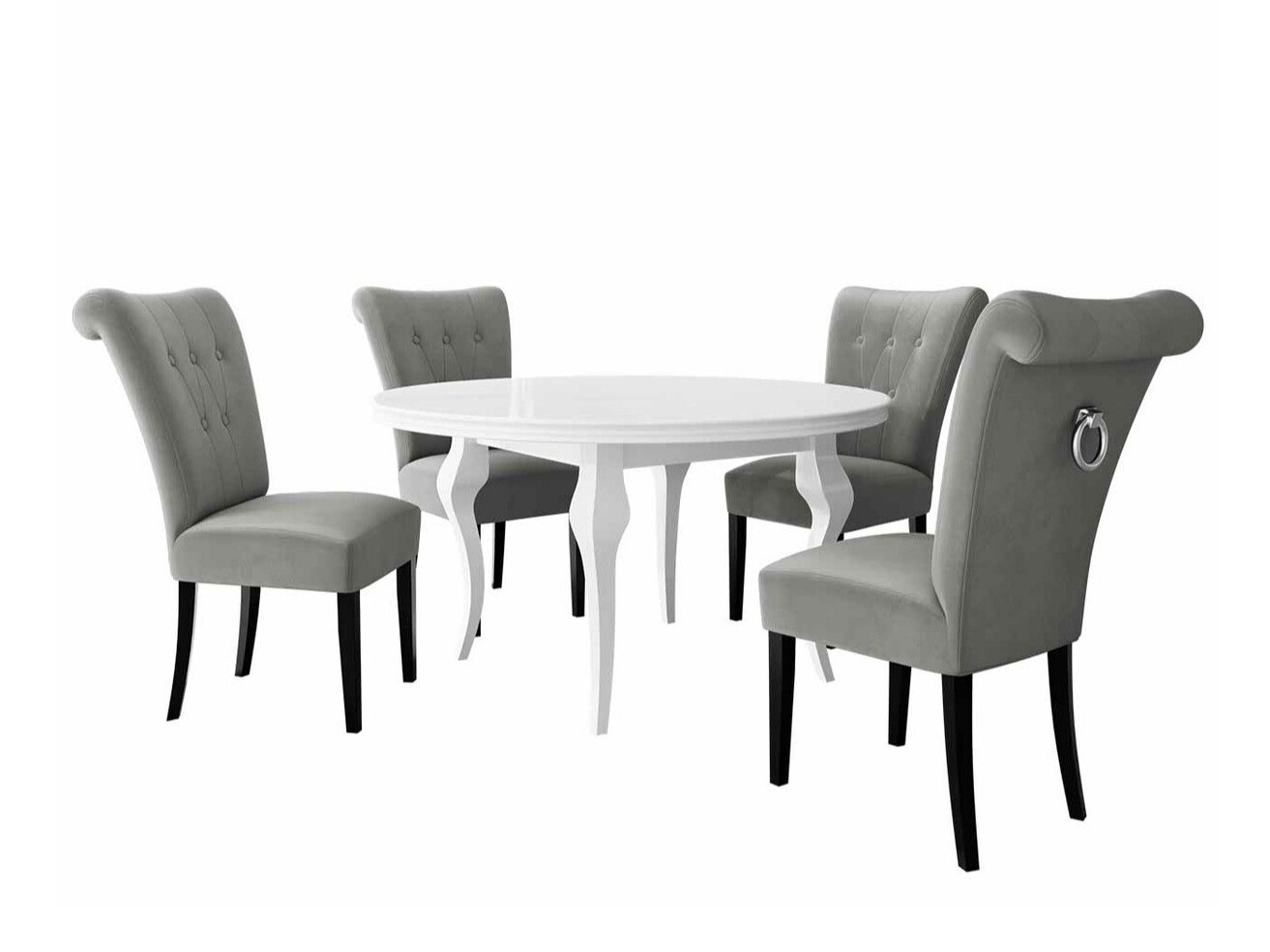 Eetkamerset Racine 142 (Zilver)