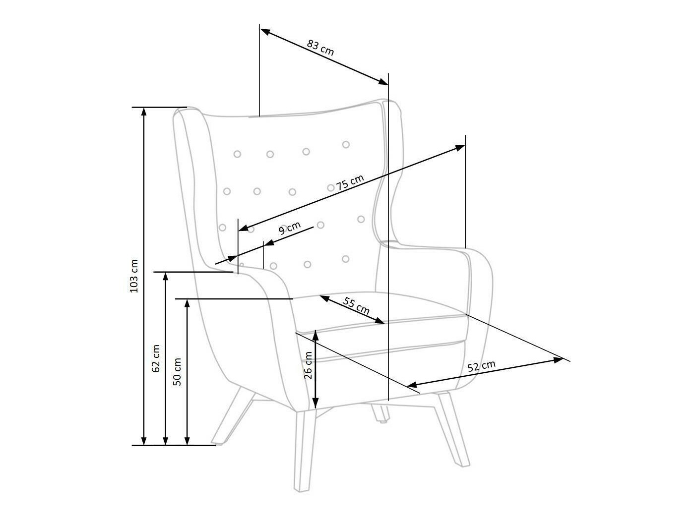 Fauteuil Houston 836 (Donkergroen + Zwart)