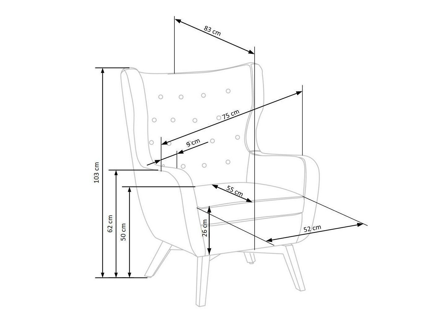 Fauteuil Houston 836 (Rood + Zwart)