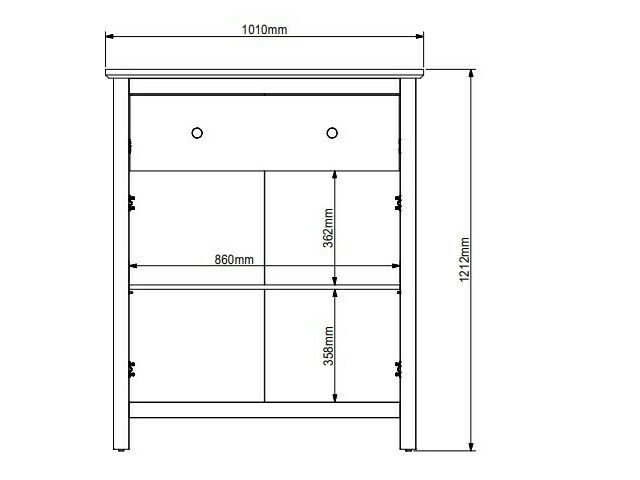 Ladekast Sordoro 126 (Grafiet + Artisan eiken)
