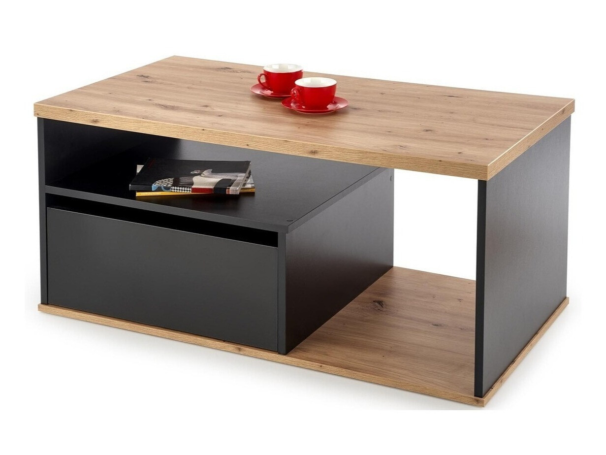 Salontafel Houston 954 (Wotan eik + Zwart)