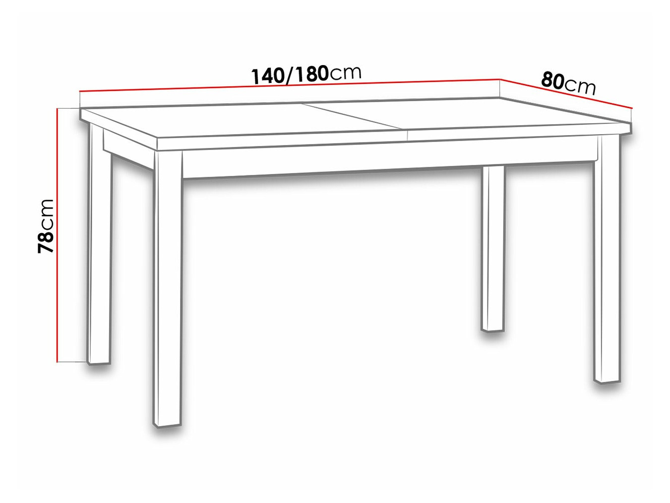 Tafel Victorville 126 (Wit)