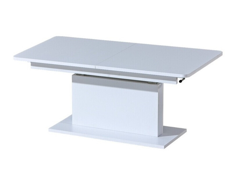 Transforming salontafel Ogden 158 (Glanzend wit + Wit)