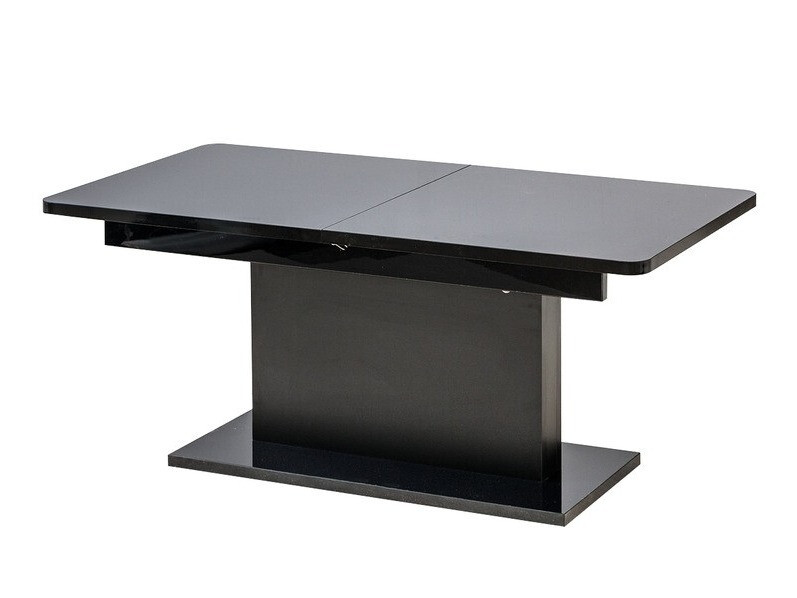 Transforming salontafel Ogden 158 (Glanzend zwart + Zwart)