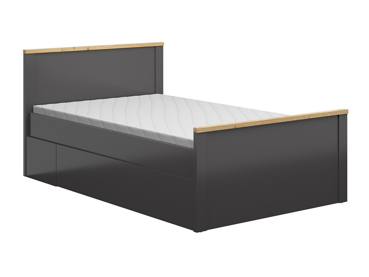 Bed Sordoro 132 (Grafiet + Artisan eiken)