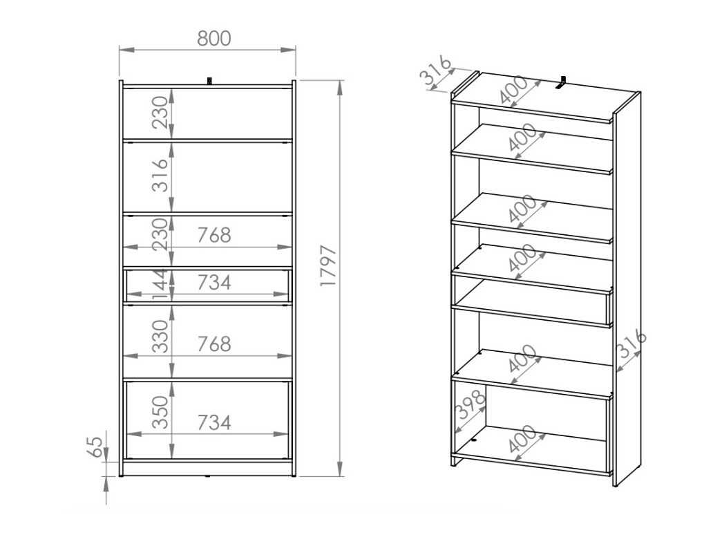Boekenkast Madison 174