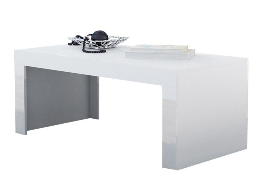 Salontafel Charlotte 107 (Wit + Glanzend wit)