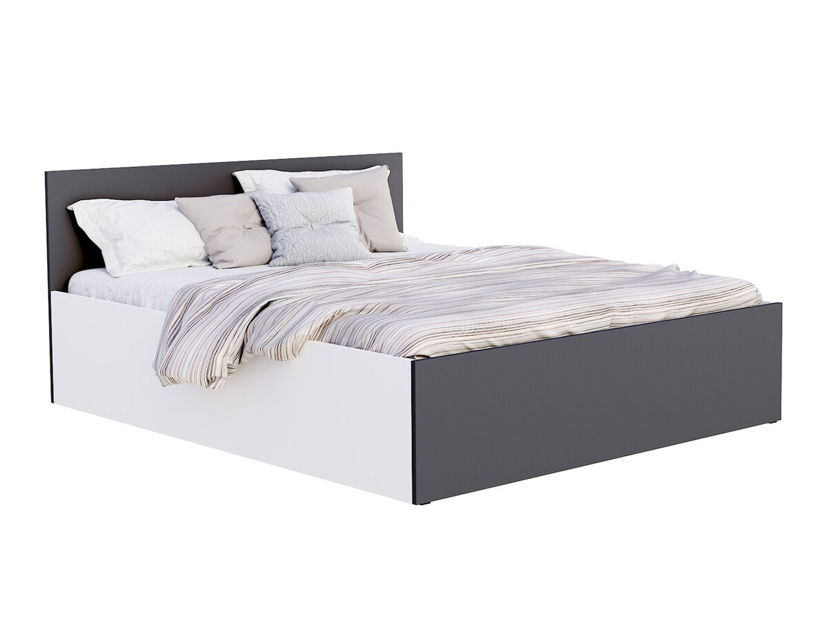 Bed Aurora 145 (Wit + Grijs)