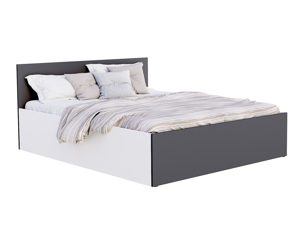 Bed Aurora 157 (Wit + Grijs)
