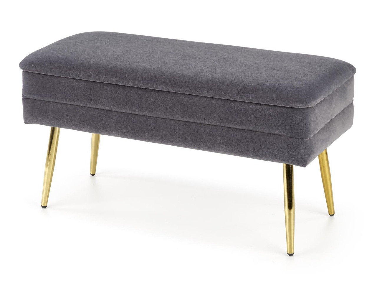 Gestoffeerde hocker Houston 1255 (Grijs + Gouden)
