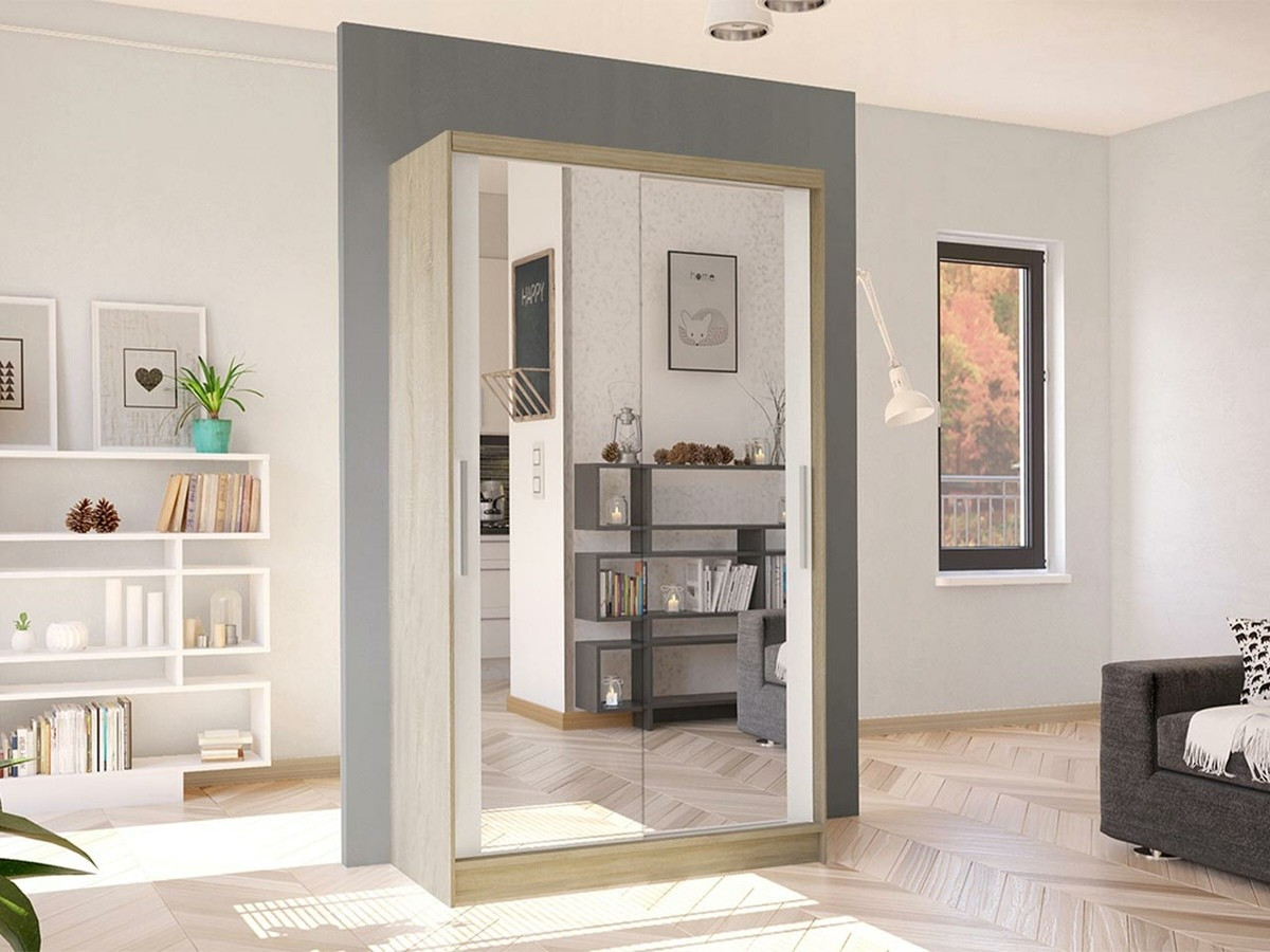 Kledingkast Closico 165 (Sonoma eik + Wit)