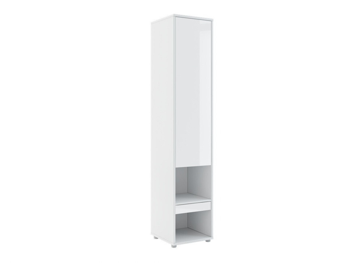 Boekenkast Concept Pro Lenart II (Wit + Glanzend wit)