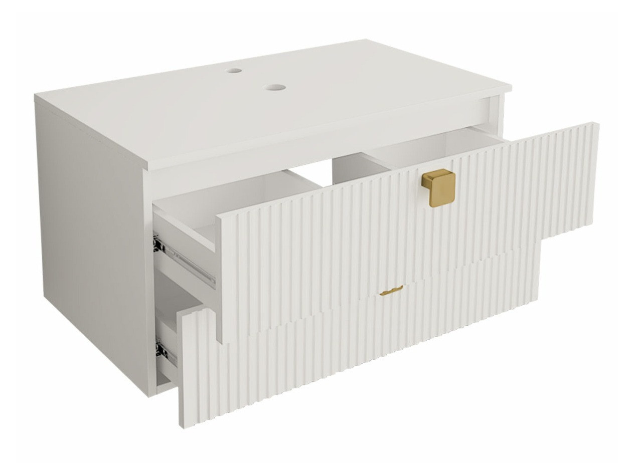 Hangend badkamermeubel voor wastafel Orlvera 102 (Zwart)