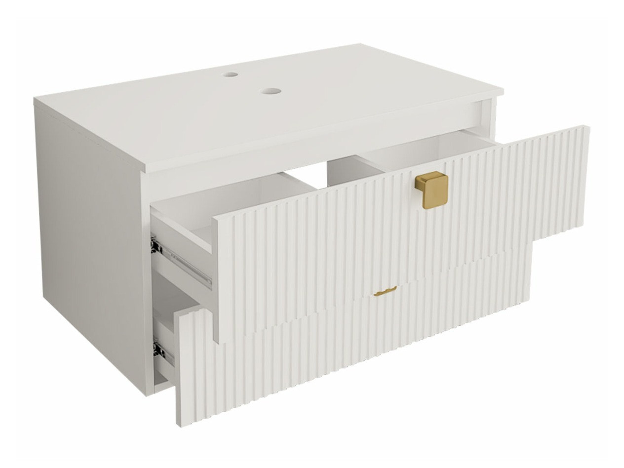 Hangend badkamermeubel voor wastafel Panium (Zwart)