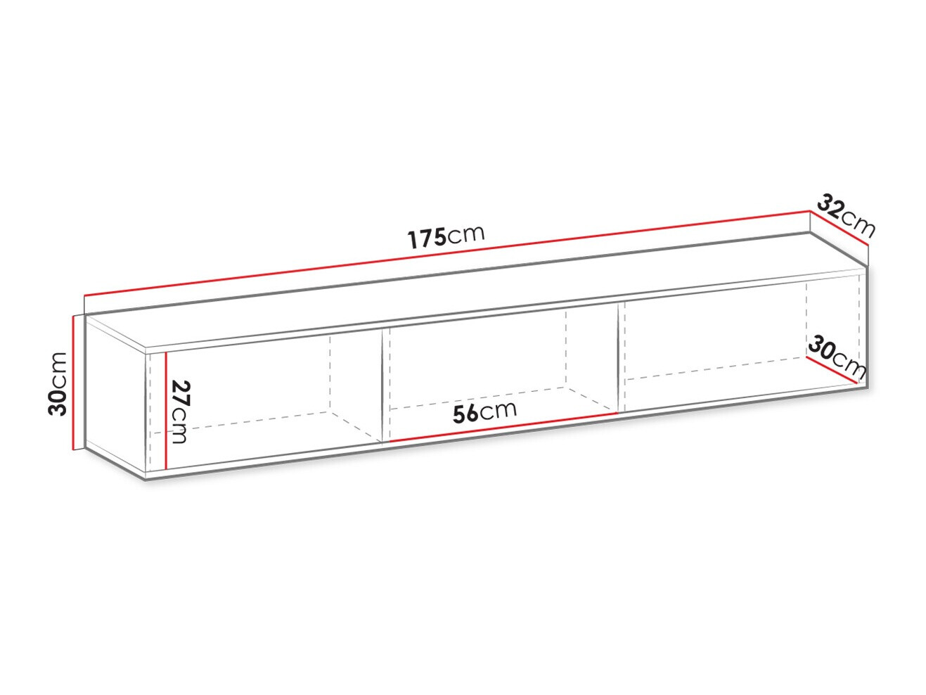 TV-meubel Felduno 100 (Wit + Gouden)