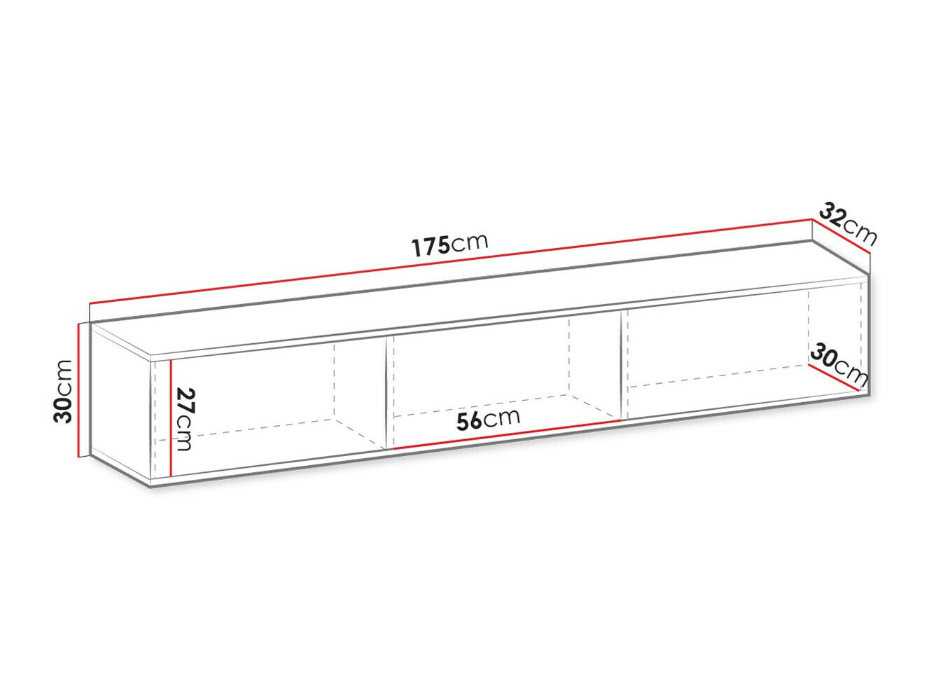 TV-meubel Princal I (Wit + Gouden)