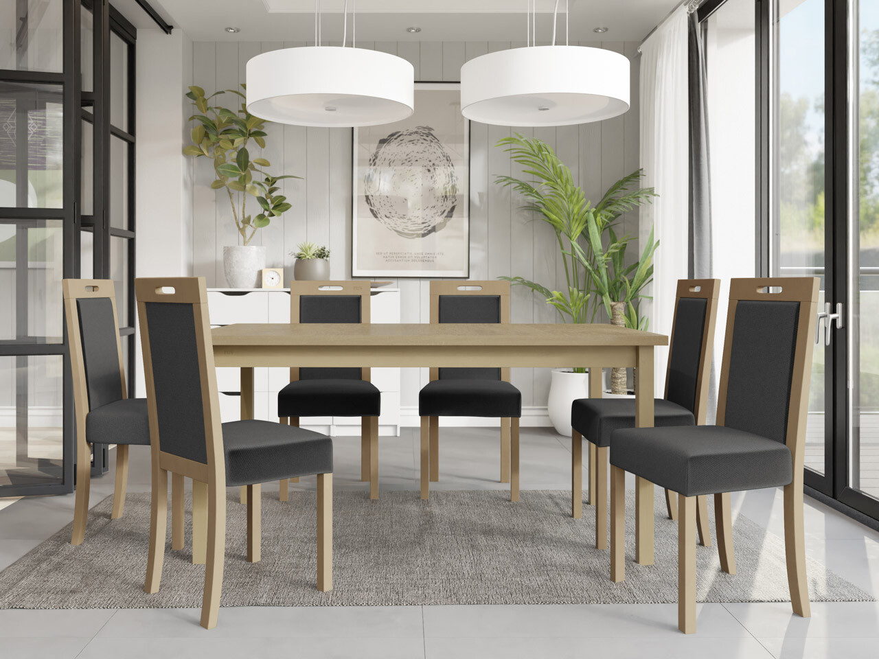 Eetkamerset Victorville 262 (Sonoma eik)