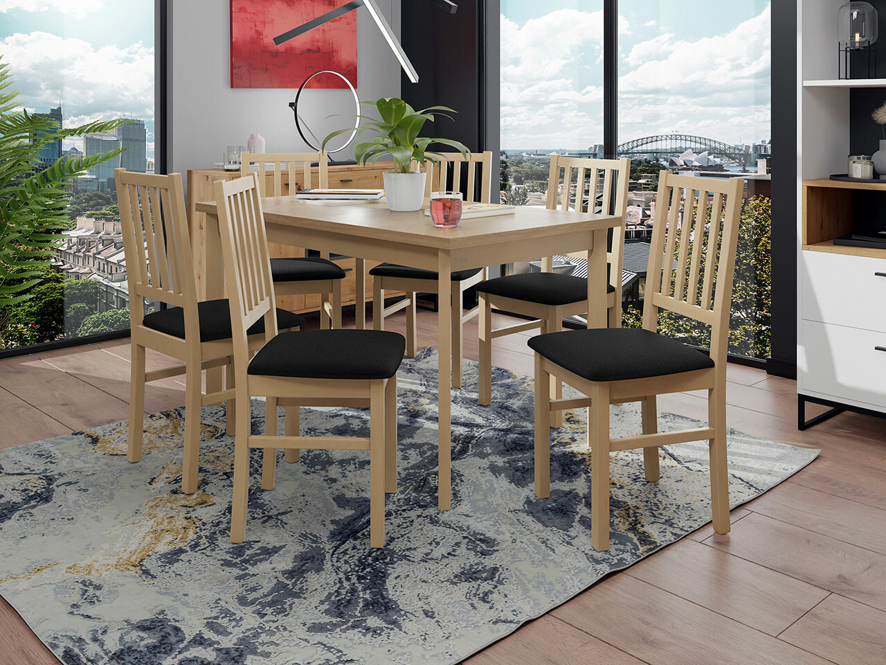 Eetkamerset Victorville 264 (Sonoma eik)