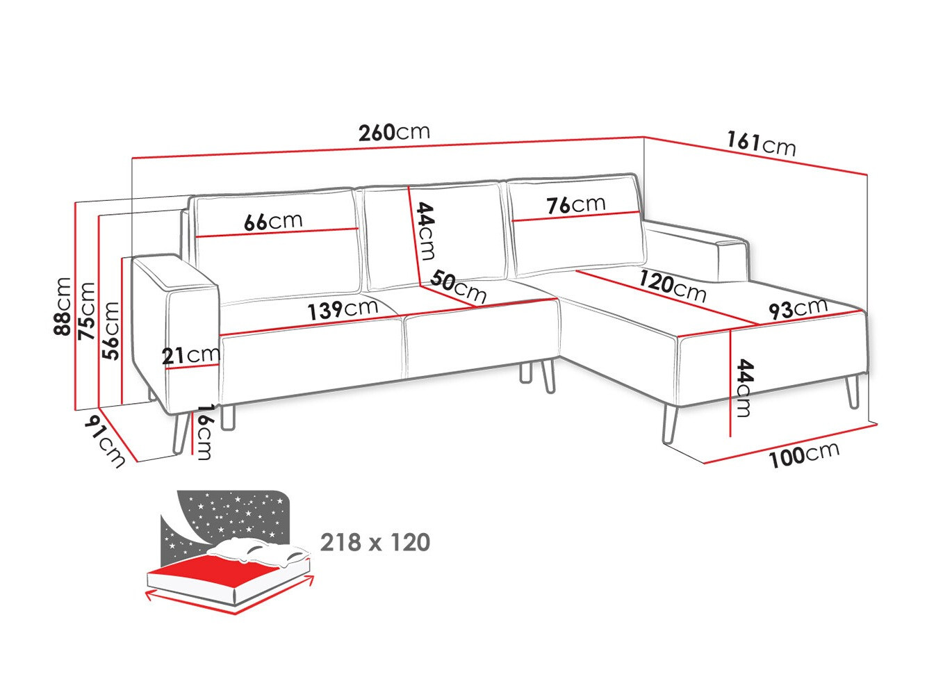 Hoekbank Lincoln 172 (Zetta 300)
