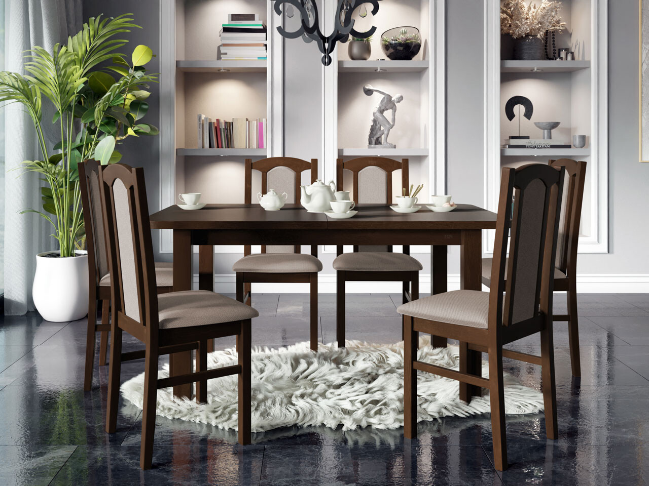 Eetkamerset Victorville 273 (Moer)