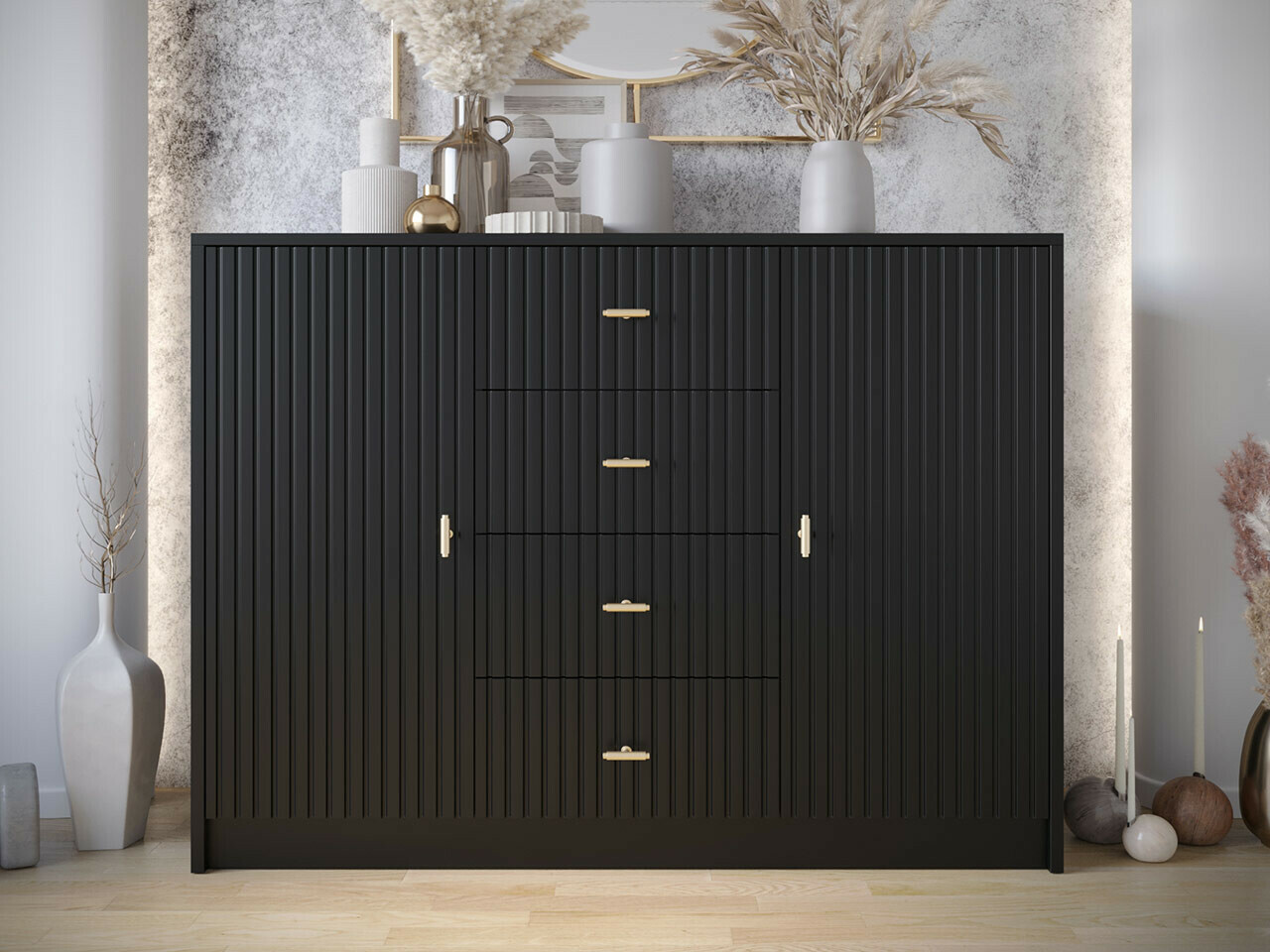 Ladekast Hartford 423 (Zwart)