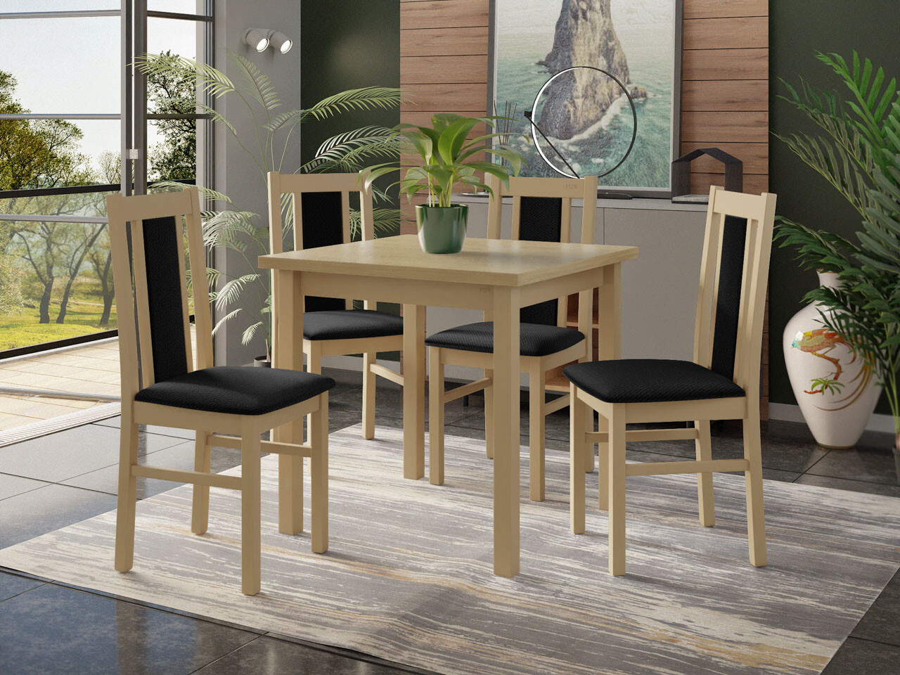 Eetkamerset Victorville 279 (Sonoma eik)