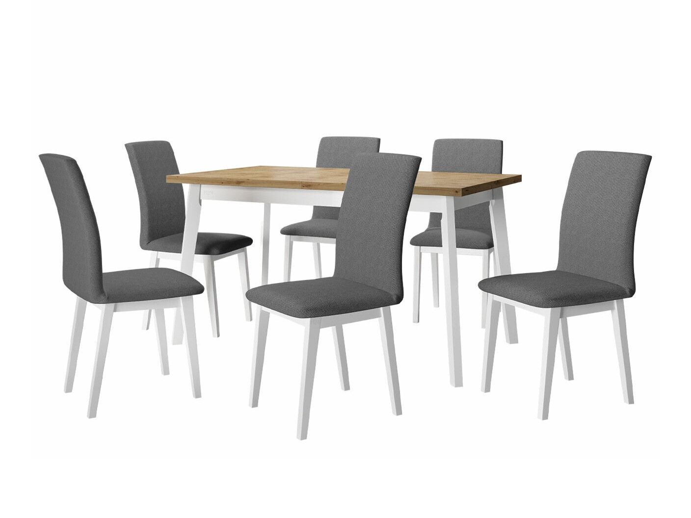 Eetkamerset Victorville 285 (Artisan eiken + Wit)