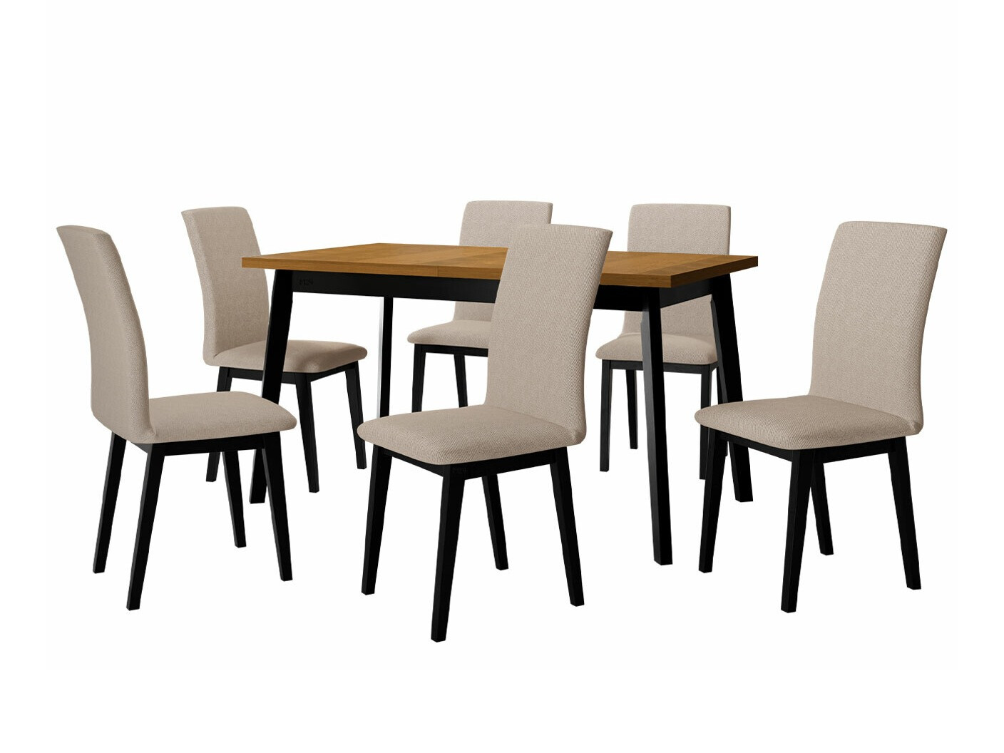 Eetkamerset Victorville 288 (Kleinzoon eik + Zwart)