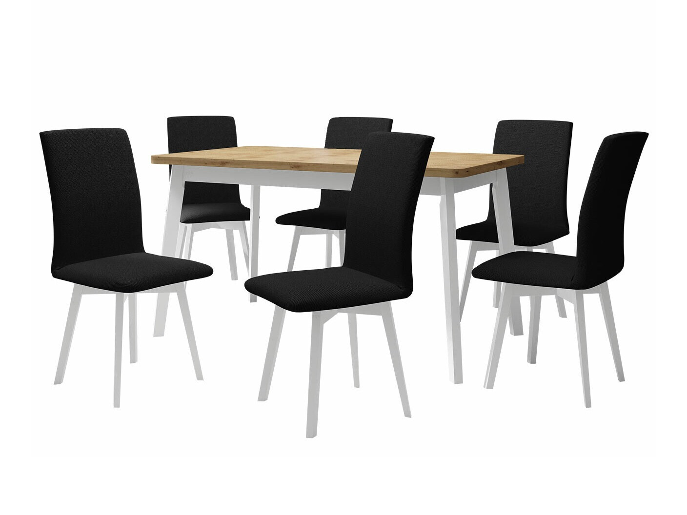 Eetkamerset Victorville 291 (Artisan eiken + Wit)