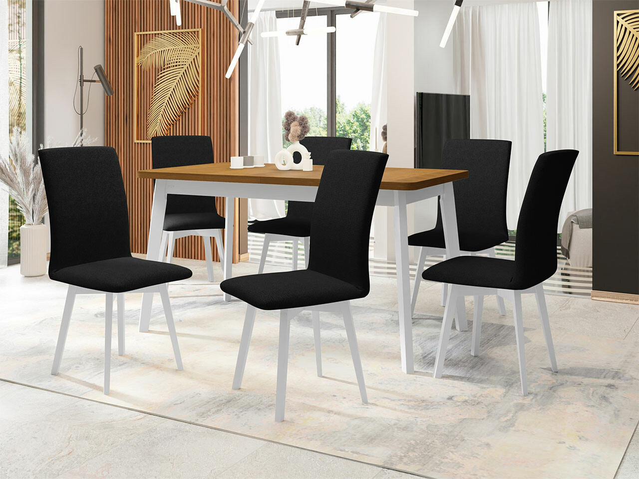 Eetkamerset Victorville 291 (Kleinzoon eik + Wit)