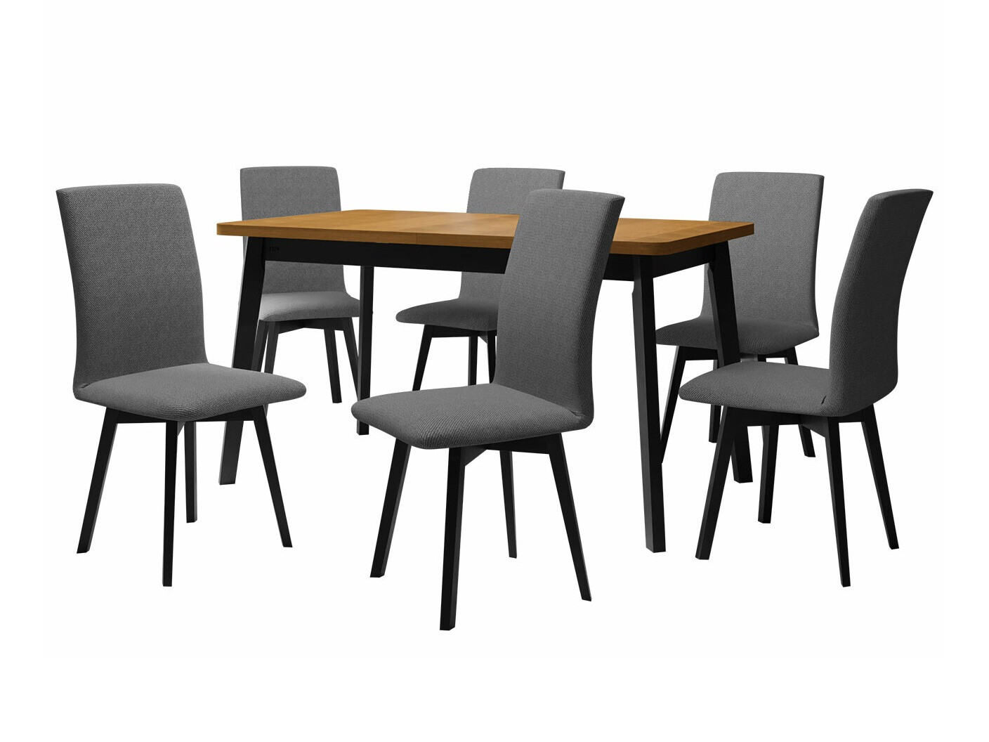 Eetkamerset Victorville 292 (Kleinzoon eik + Zwart)