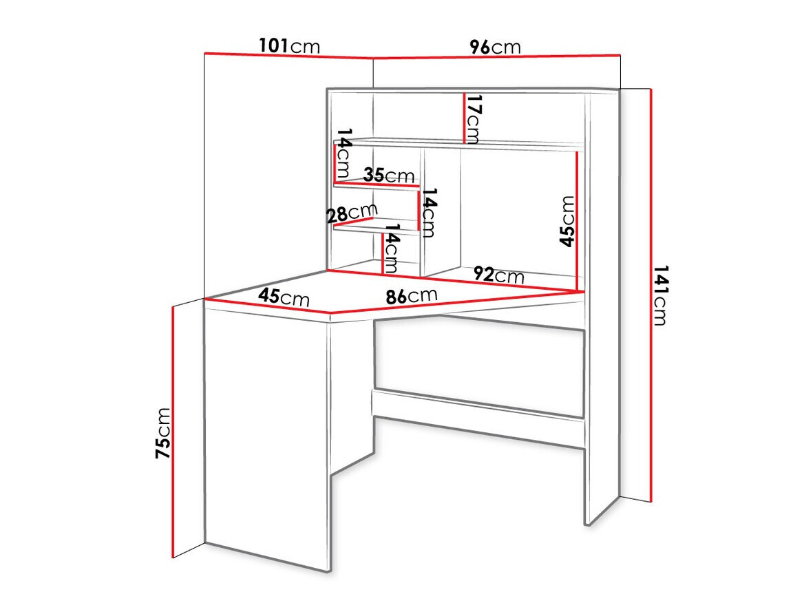 Hoekbureau Claral (Wit)