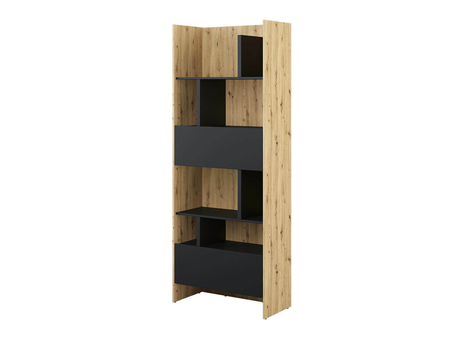 Boekenkast Concept Lenart V (Artisan eiken + Zwart)