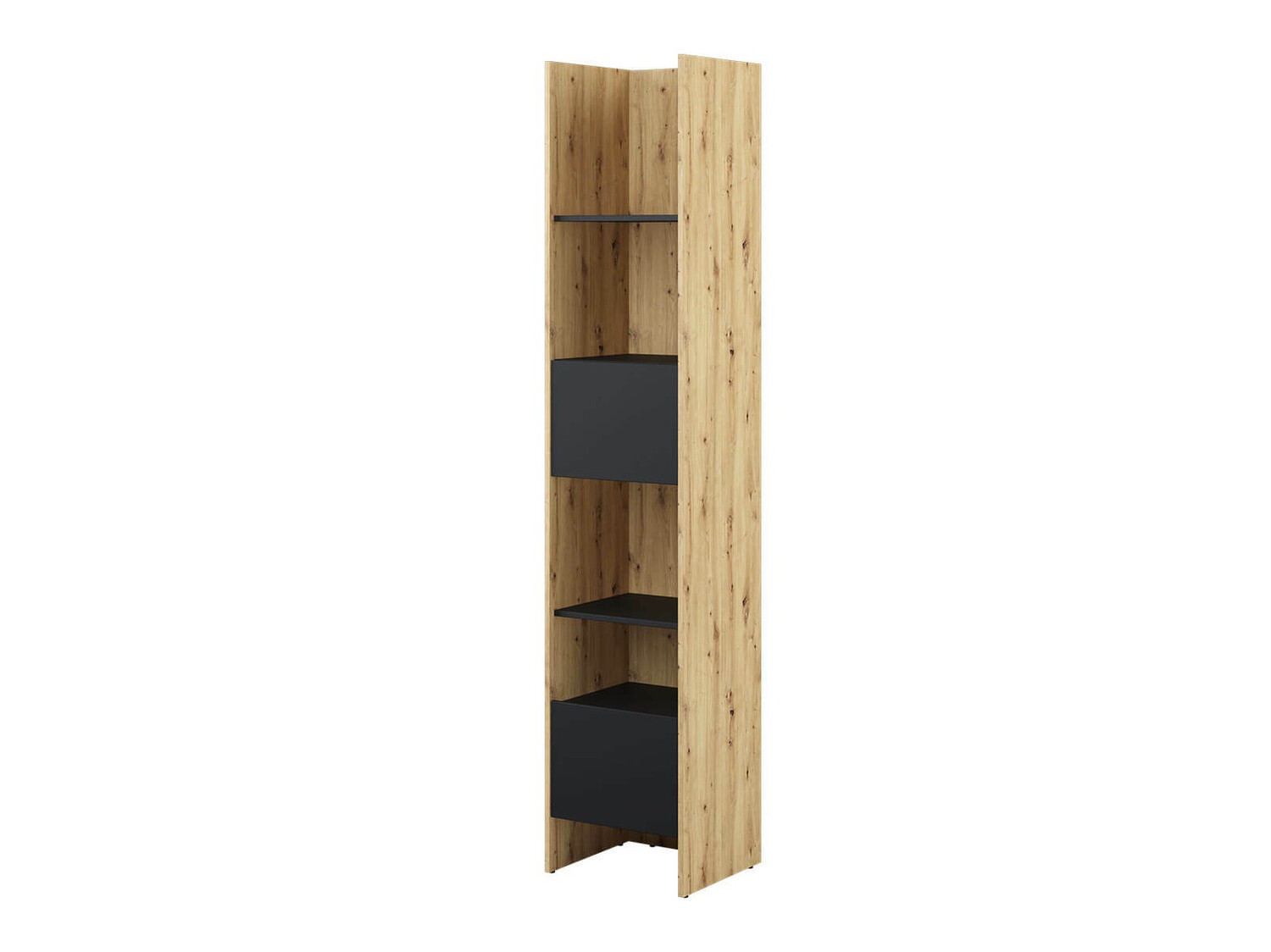 Boekenkast Concept Lenart VI (Artisan eiken + Zwart)