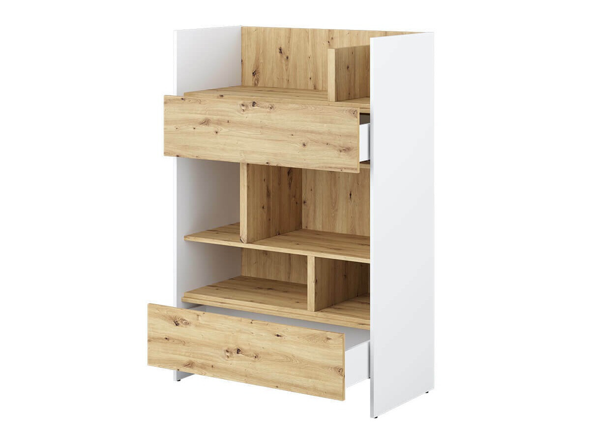 Boekenkast Concept Pro Lenart IX (Wit + Artisan eiken)