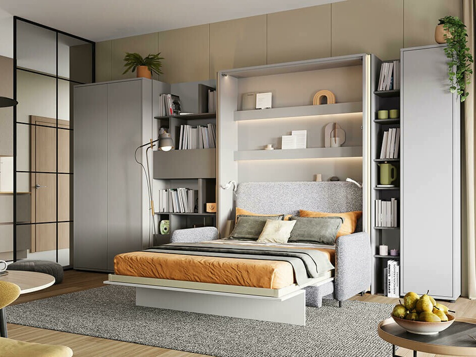 Boekenkast Concept Pro Lenart Levfere 146 (Grijs + Grafiet)