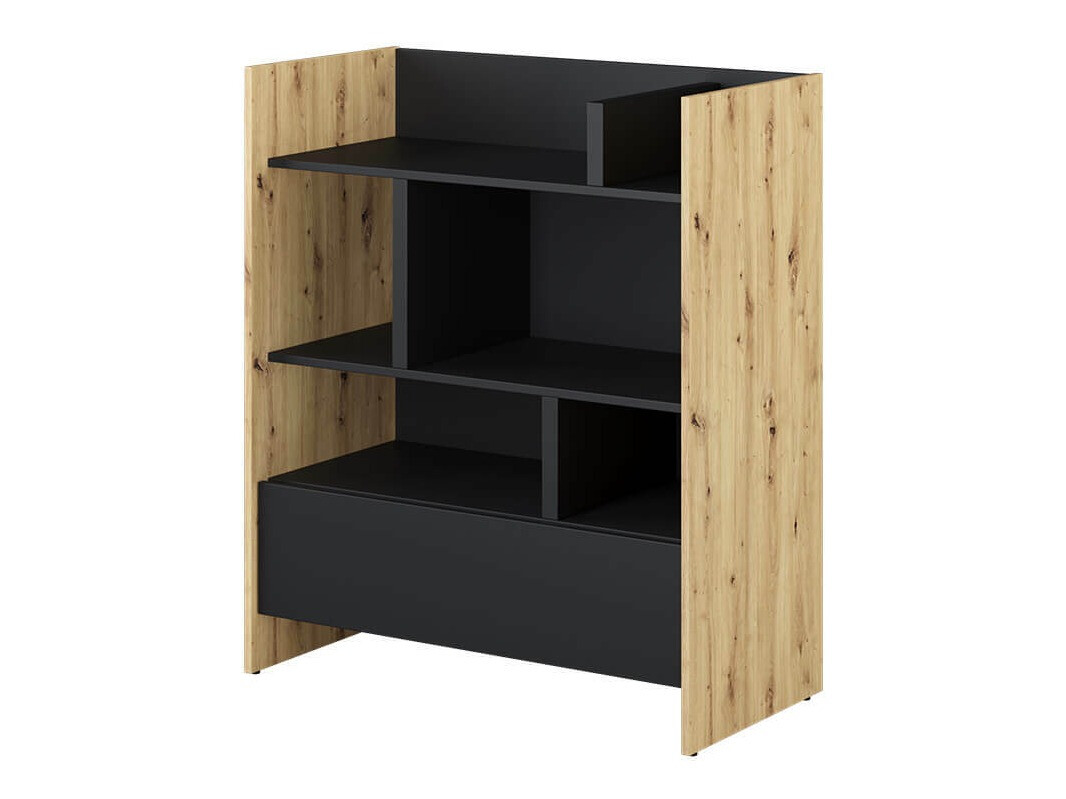 Boekenkast Concept Pro Lenart Levfere 149 (Artisan eiken + Zwart)