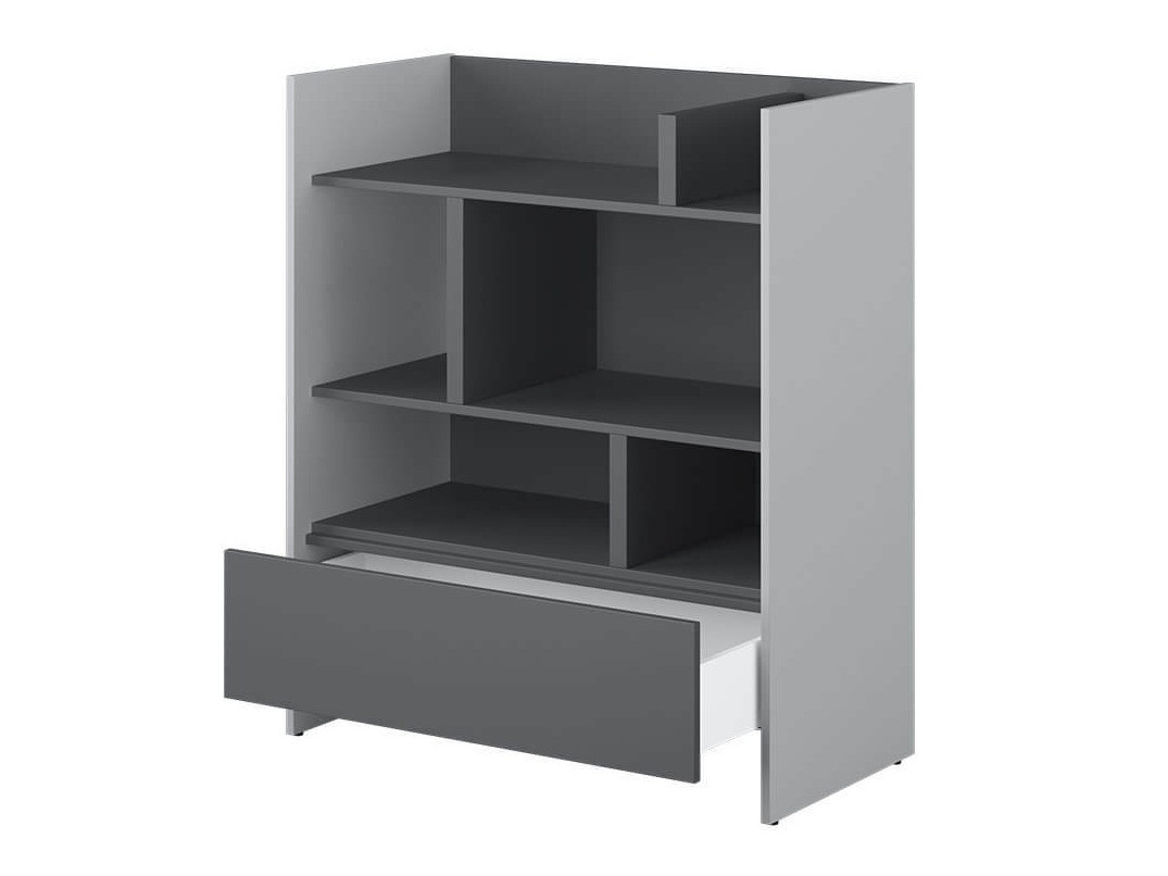 Boekenkast Concept Pro Lenart Levfere 149 (Grijs + Grafiet)