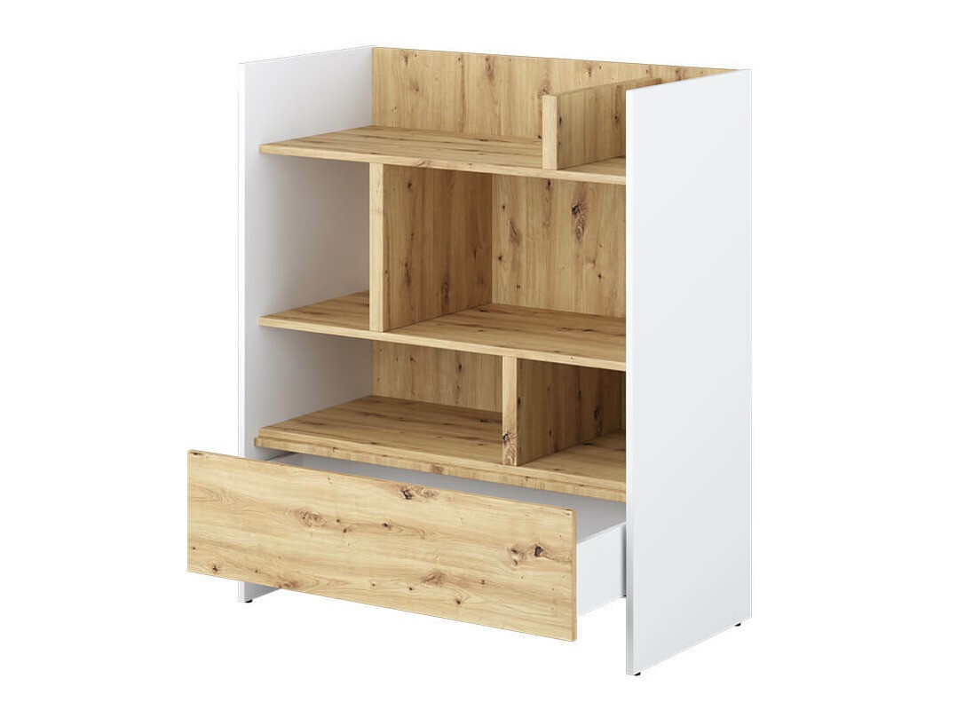 Boekenkast Concept Pro Lenart Levfere 149 (Wit + Artisan eiken)