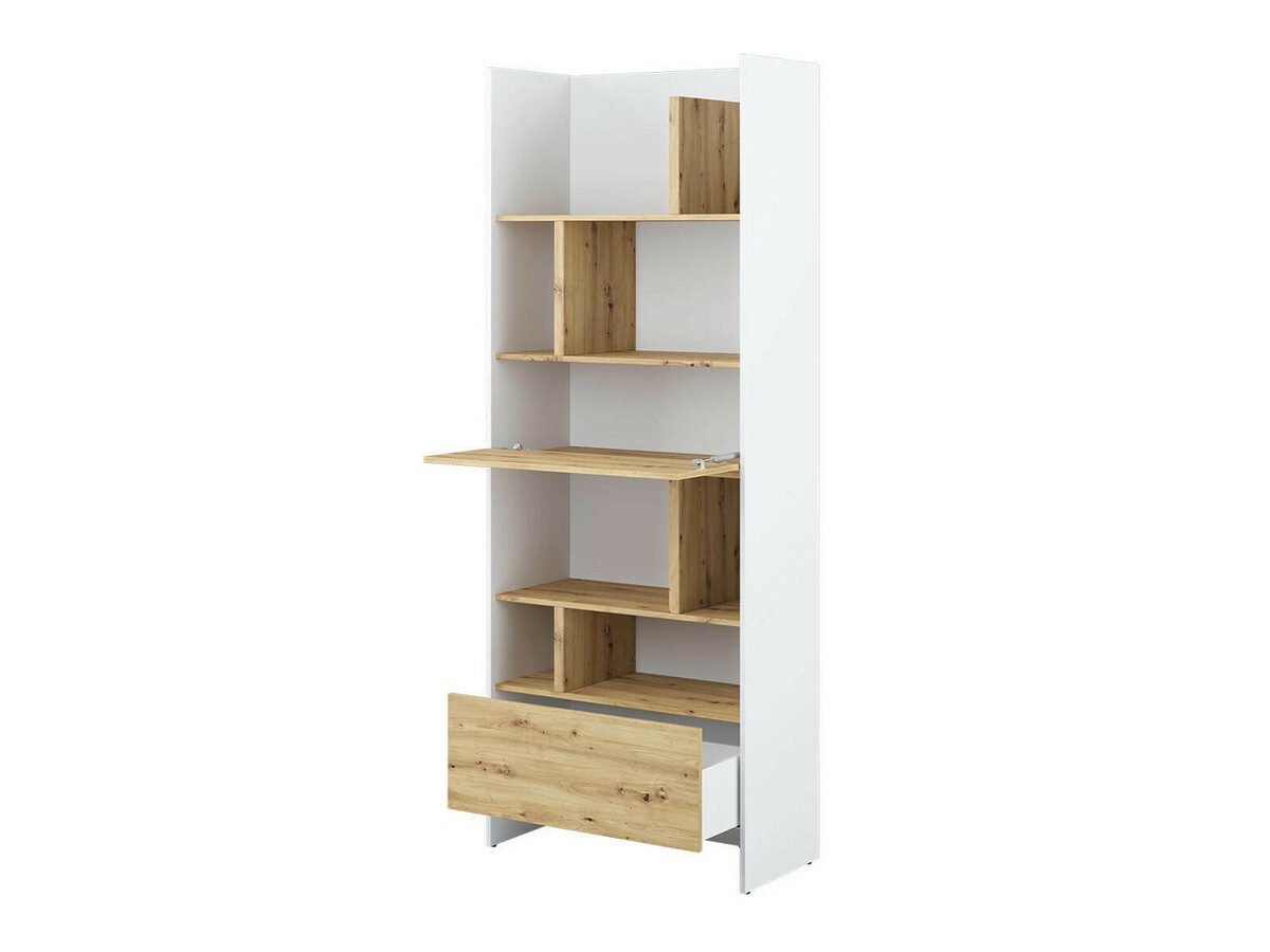 Boekenkast Concept Pro Lenart V (Wit + Artisan eiken)