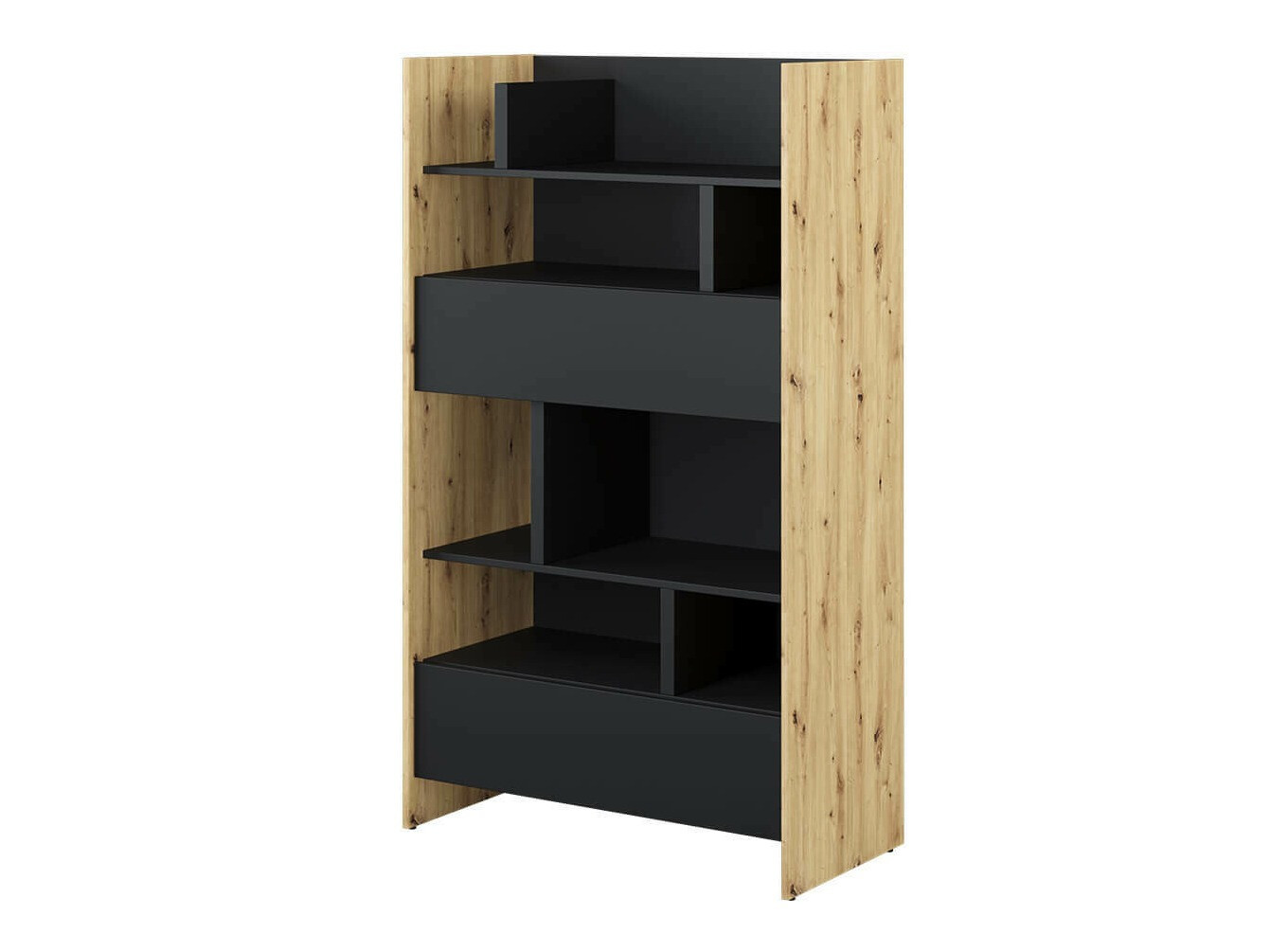 Boekenkast Concept Pro Lenart X (Artisan eiken + Zwart)