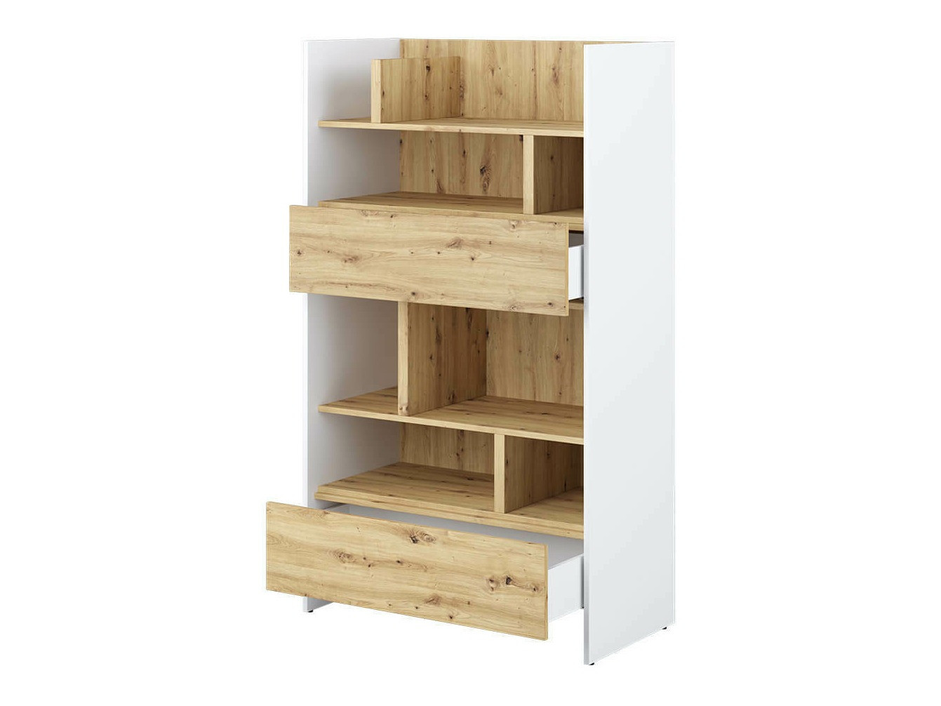 Boekenkast Concept Pro Lenart X (Wit + Artisan eiken)