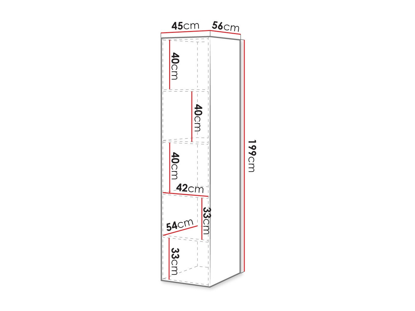 Boekenkast Levmari 113 (Wit)