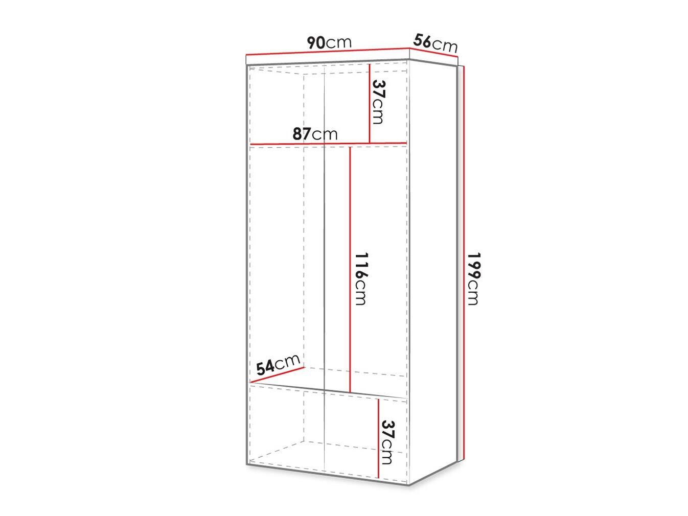 Kledingkast Dicto (Wit)